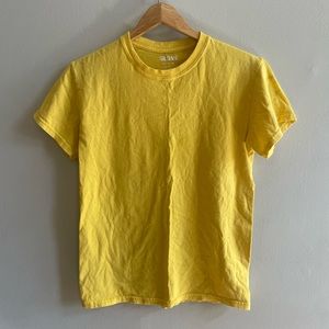 GILDAN T-Shirt Basic Short Sleeve Tee Yellow Size Small